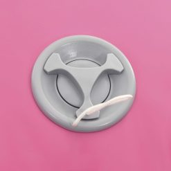 Napihljiv gimnastični valj s tlačilko 120x90 cm PVC roza