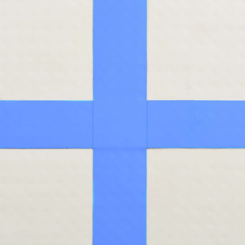 Napihljiva gimnastična podloga s tlačilko 300x100x15 cm modra