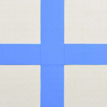 Napihljiva gimnastična podloga s tlačilko 400x100x15 cm modra