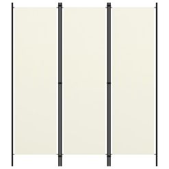 Paravan 3-delni kremno bel 150x180 cm