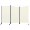 Paravan 3-delni kremno bel 260x180 cm