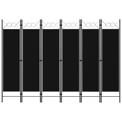 Paravan 6-delni črn 240x180 cm