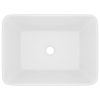 Razkošen umivalnik mat bel 41x30x12 cm keramičen