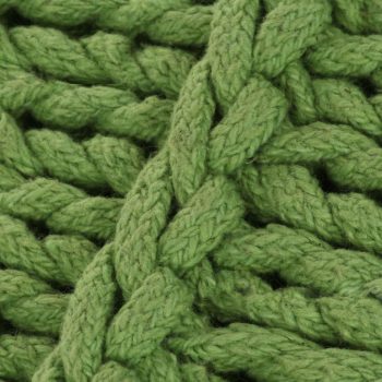 Talna blazina kvadratna pletena iz bombaža 60x60 cm zelena