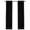 Zatemnitvene zavese videz platna 2 kosa antracitne 140x245 cm