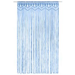 Zavesa makrame modra 140x240 cm bombaž