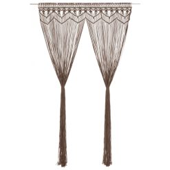 Zavesa makrame taupe 140x240 cm bombaž