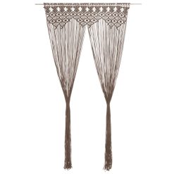 Zavesa makrame taupe 140x240 cm bombaž