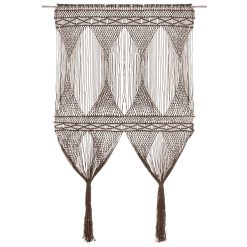 Zavesa makrame taupe 140x240 cm bombaž