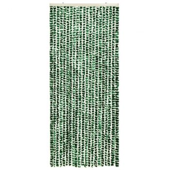 Zavesa proti mrčesu zelena in bela 56x185 cm šenilja