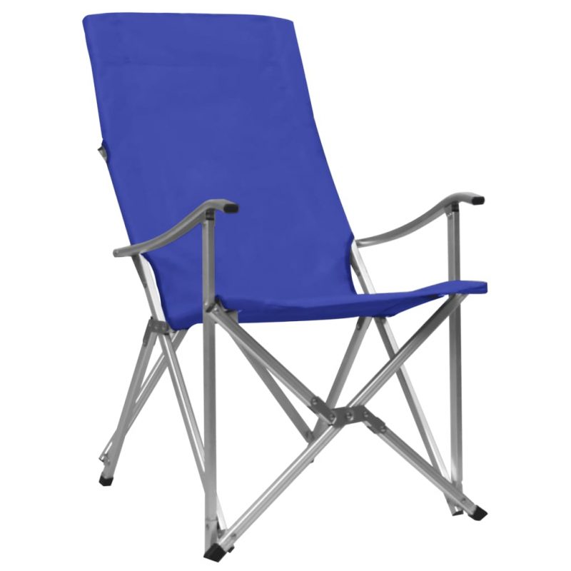 Zložljiv stol za kampiranje 2 kosa modre barve