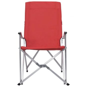 Zložljiv stol za kampiranje 2 kosa rdeče barve