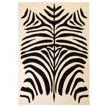 Moderna preproga zebra vzorec 140x200 cm bež/črna