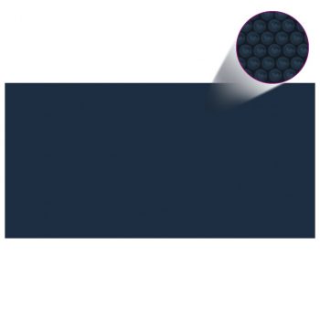 Plavajoča PE solarna folija za bazen 1000x500 cm črna in modra
