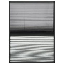 Plise komarnik za okna aluminij 80x120 cm s senčilom