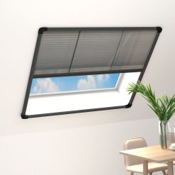 Plise komarnik za okna aluminij antraciten 120x120 cm