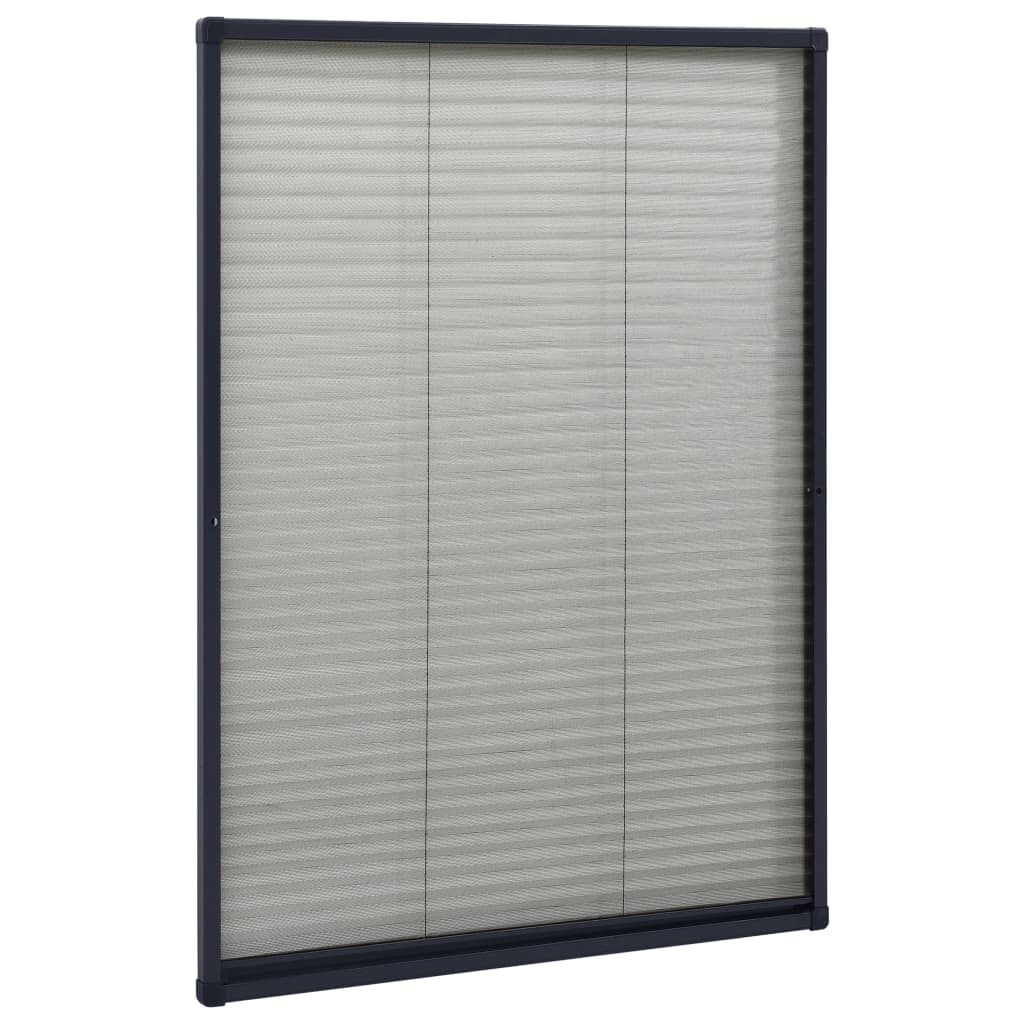 Plise komarnik za okna aluminij antraciten 80x120 cm