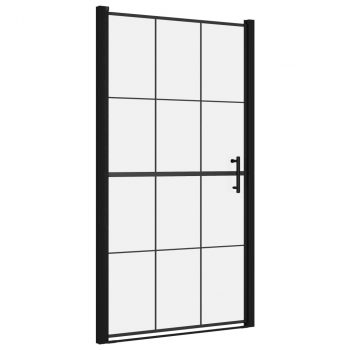 Vrata za tuš kaljeno steklo 100x178 cm črna