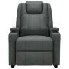Električni masažni naslanjač antracitno umetno usnje