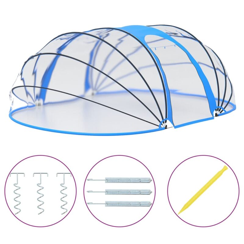 Kupola za bazen ovalna 530x410x205 cm