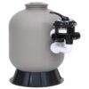 Peščeni filter za bazen s stranskim nosilcem 6-smerni ventil siv