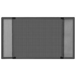 Raztegljiv komarnik za okna antraciten (75-143)x50 cm