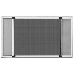 Raztegljiv komarnik za okna bel (75-143)x50 cm