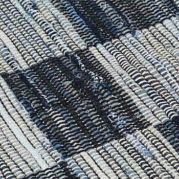 Ročno tkana Chindi preproga iz džinsa 120x170 cm modra