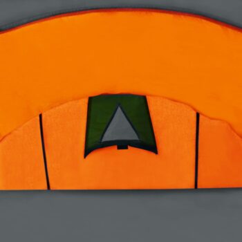 Šotor za kampiranje za 4 osebe siv in oranžen