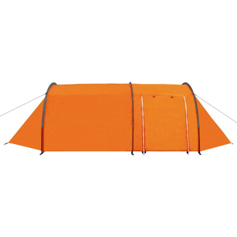 Šotor za kampiranje za 4 osebe siv in oranžen