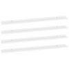 Stenske police 4 kosi bele 115x9x3 cm