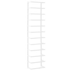 Stojalo za brisače belo 24x12x96 cm jeklo