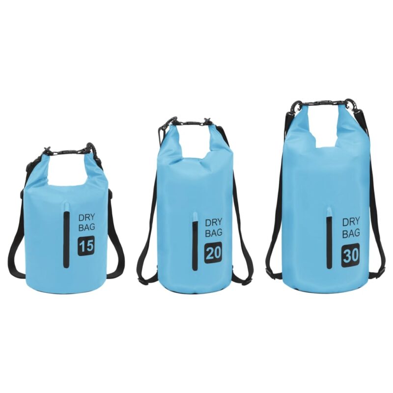 Torba Dry Bag z zadrgo modra 20 L PVC