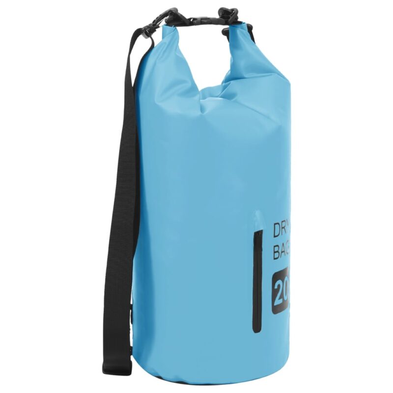 Torba Dry Bag z zadrgo modra 20 L PVC