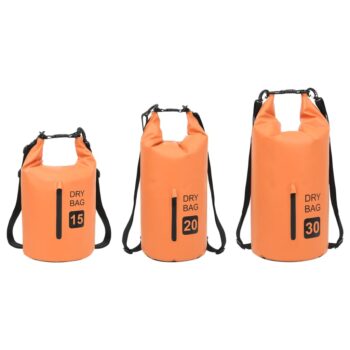 Torba Dry Bag z zadrgo oranžna 15 L PVC