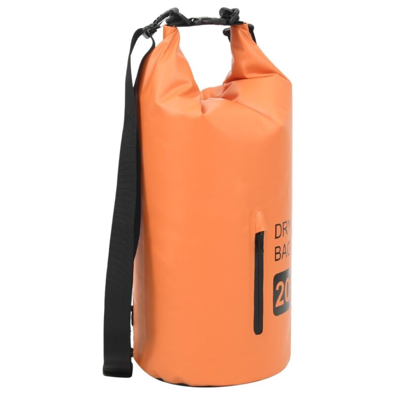 Torba Dry Bag z zadrgo oranžna 20 L PVC