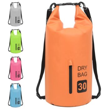Torba Dry Bag z zadrgo oranžna 30 L PVC