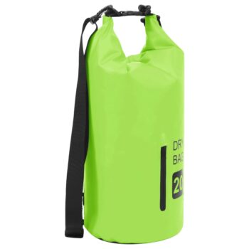 Torba Dry Bag z zadrgo zelena 20 L PVC