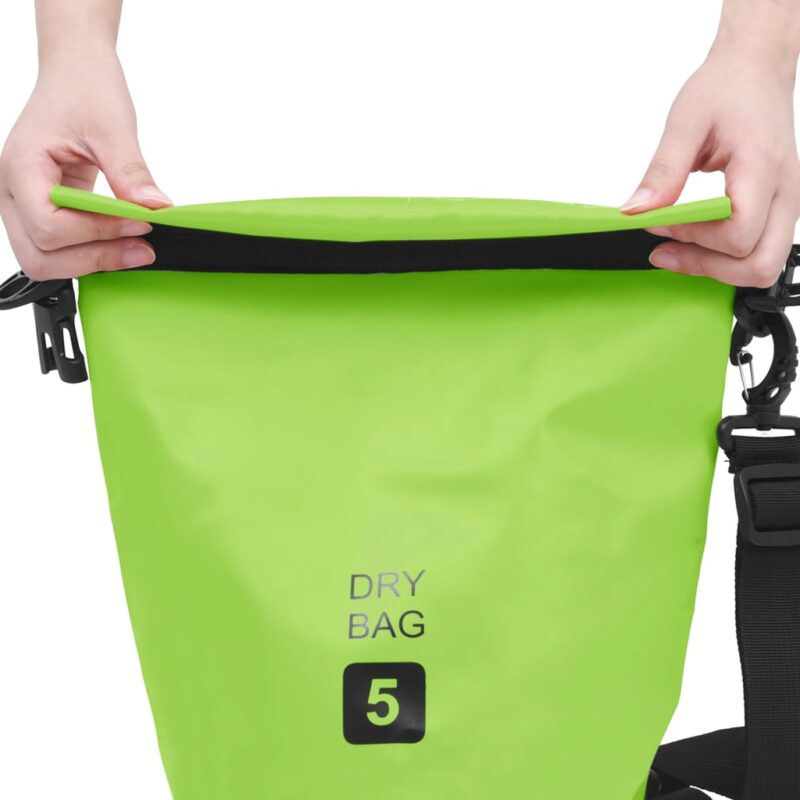 Torba Dry Bag zelena 5 L PVC