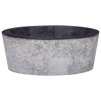 Umivalnik črn Ø40x15 cm marmor