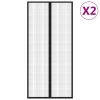 Zavesa proti mrčesu 2 kosa z magnetnimi bloki črna 220x110 cm