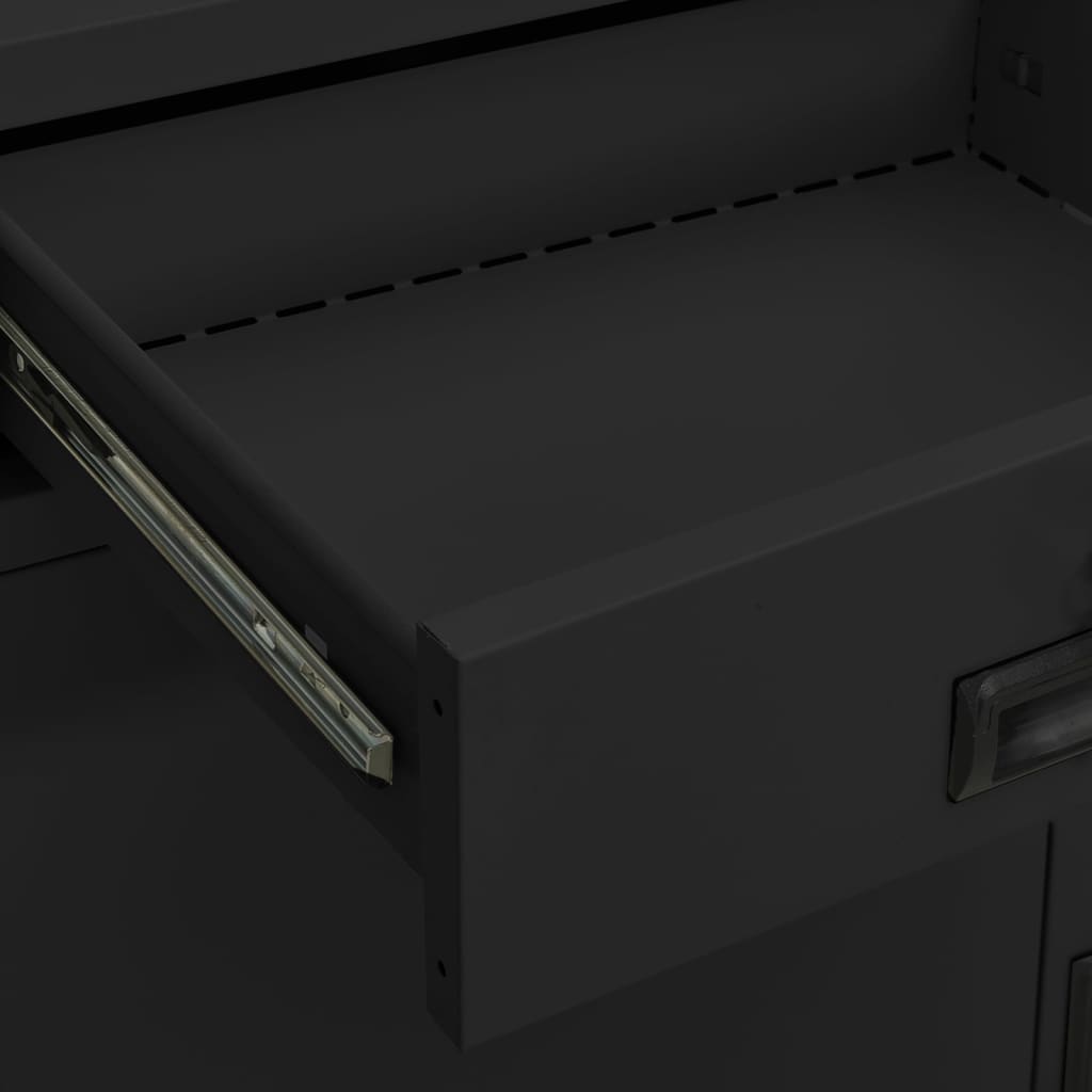 Pisarniška omara antracitna 90x40x102 cm jeklo