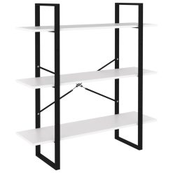 Knjižna omara bela 100x30x105 cm iverna plošča