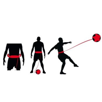 Avento Pripomoček za treniranje nogometa črne in rdeče barve