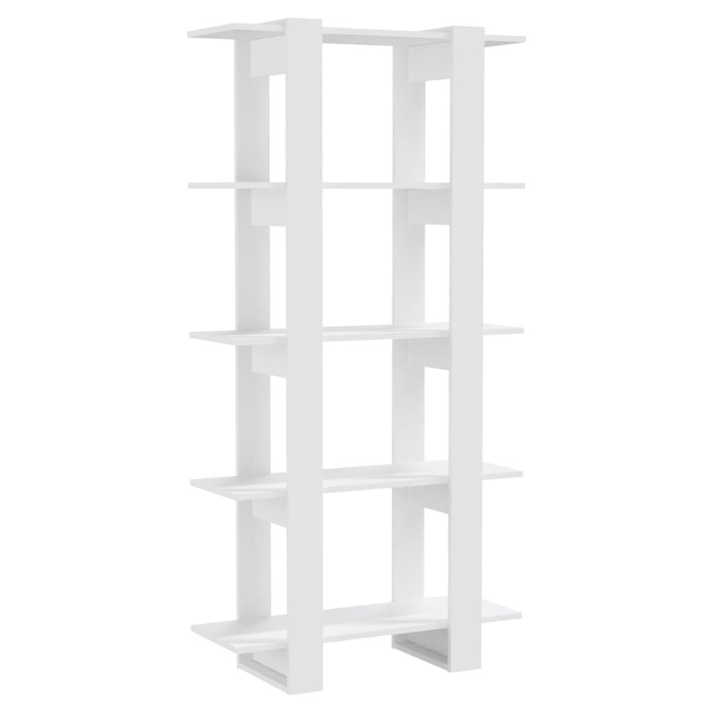 Knjižna omara/pregrada bela 80x30x160 cm iverna plošča