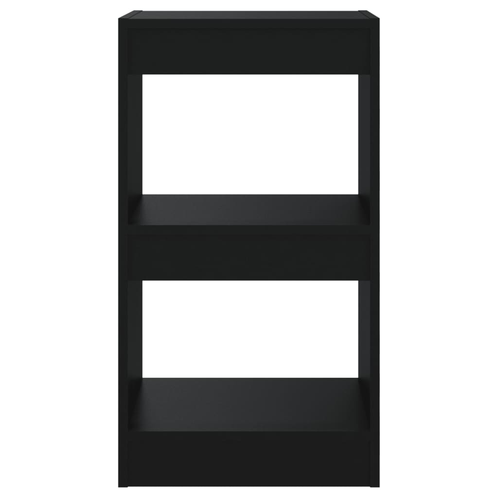 Knjižna omara/pregrada črna 40x30x72 cm