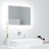 LED kopalniško ogledalo visok sijaj belo 60x8