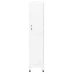 Omara s ključavnico bela 38x45x180 cm jeklo