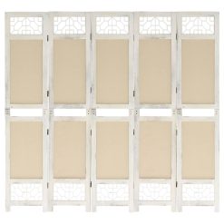 Paravan 5-delni krem 175x165 cm blago