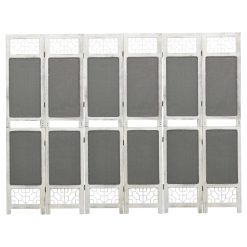 Paravan 6-delni siv 210x165 cm blago